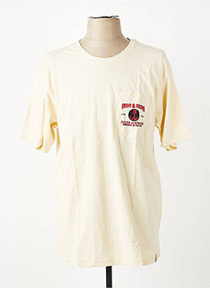 T-shirt coupe cintrée manches courtes beige IRON AND RESIN homme