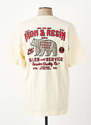 T-shirt coupe cintrée manches courtes beige IRON AND RESIN homme