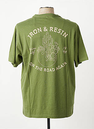 T-shirt coupe cintrée manches courtes vert IRON AND RESIN homme