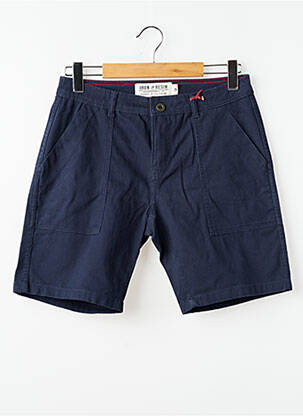 Bermuda taille à pinces taille normale bleu IRON AND RESIN homme