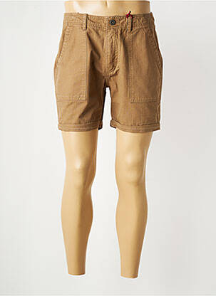 Short tissage popeline taille normale marron IRON AND RESIN homme