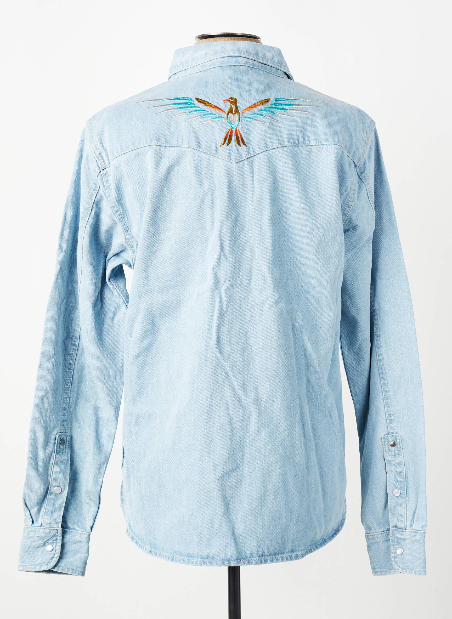 Chemise manches longues coupe cintrée bleu IRON AND RESIN homme