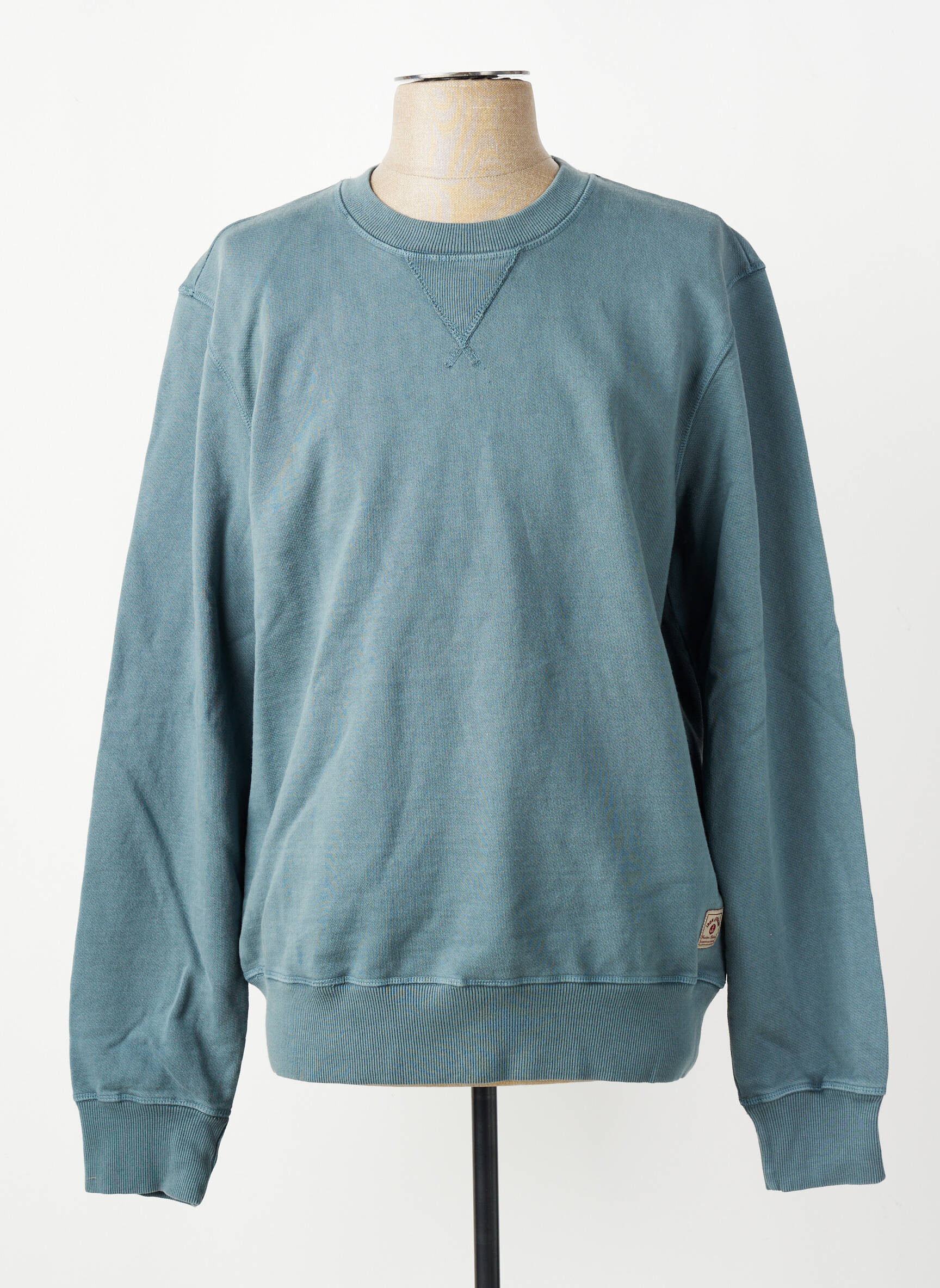 Sweat-shirt stretch manches longues bleu IRON AND RESIN homme
