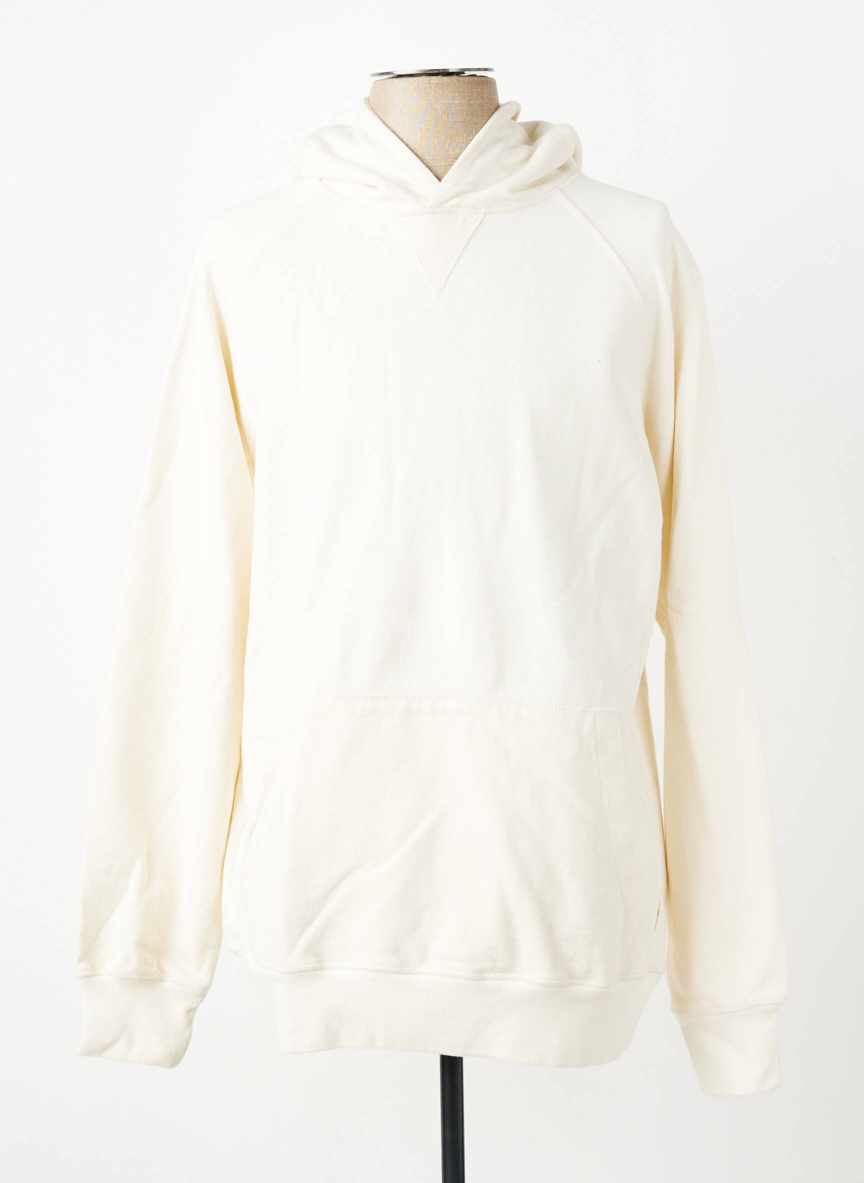 Sweat-shirt à capuche tissage jersey manches longues beige IRON AND RESIN homme