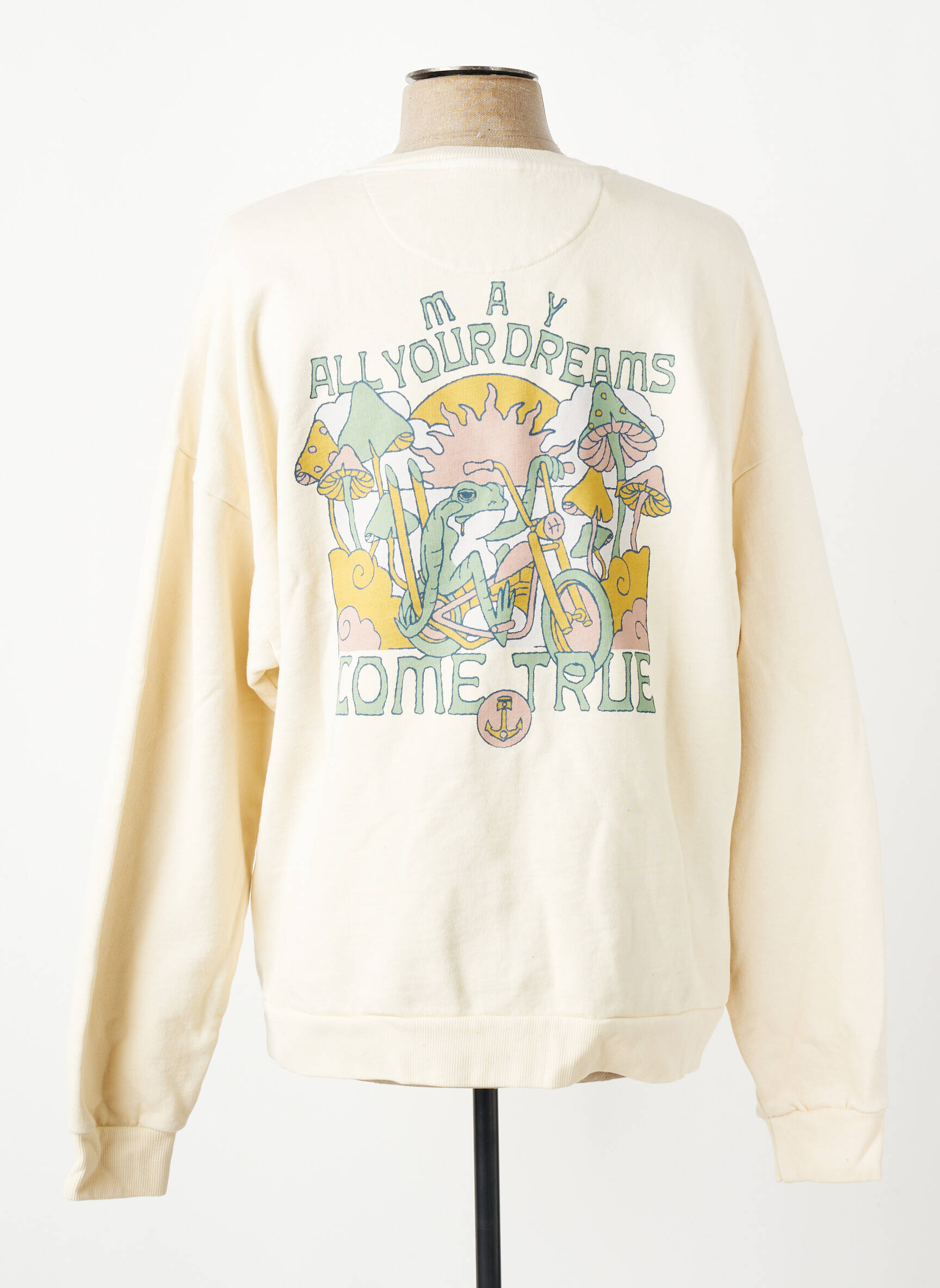 Sweat-shirt stretch manches longues beige IRON AND RESIN homme