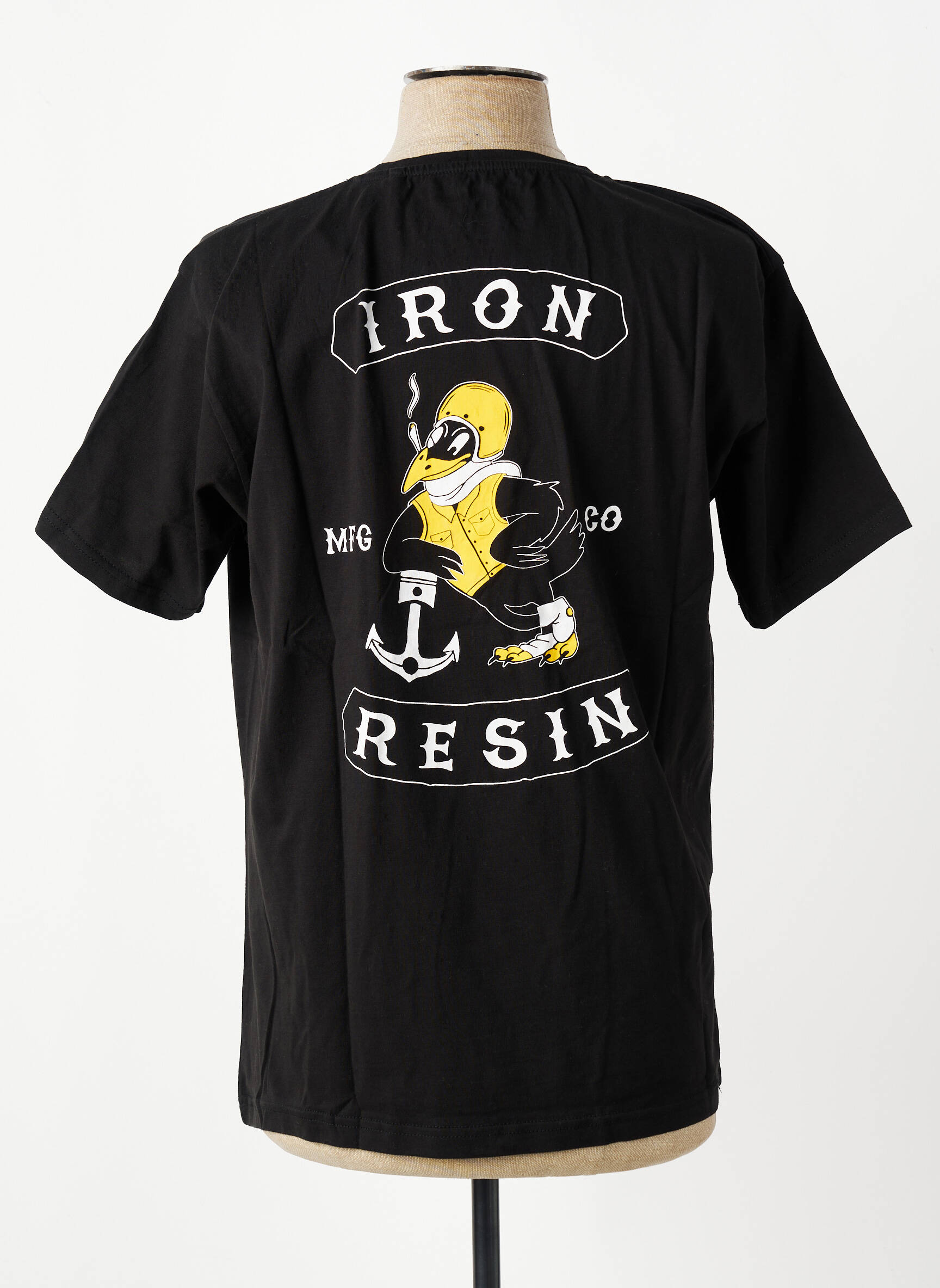 T-shirt coupe cintrée manches courtes noir IRON AND RESIN homme