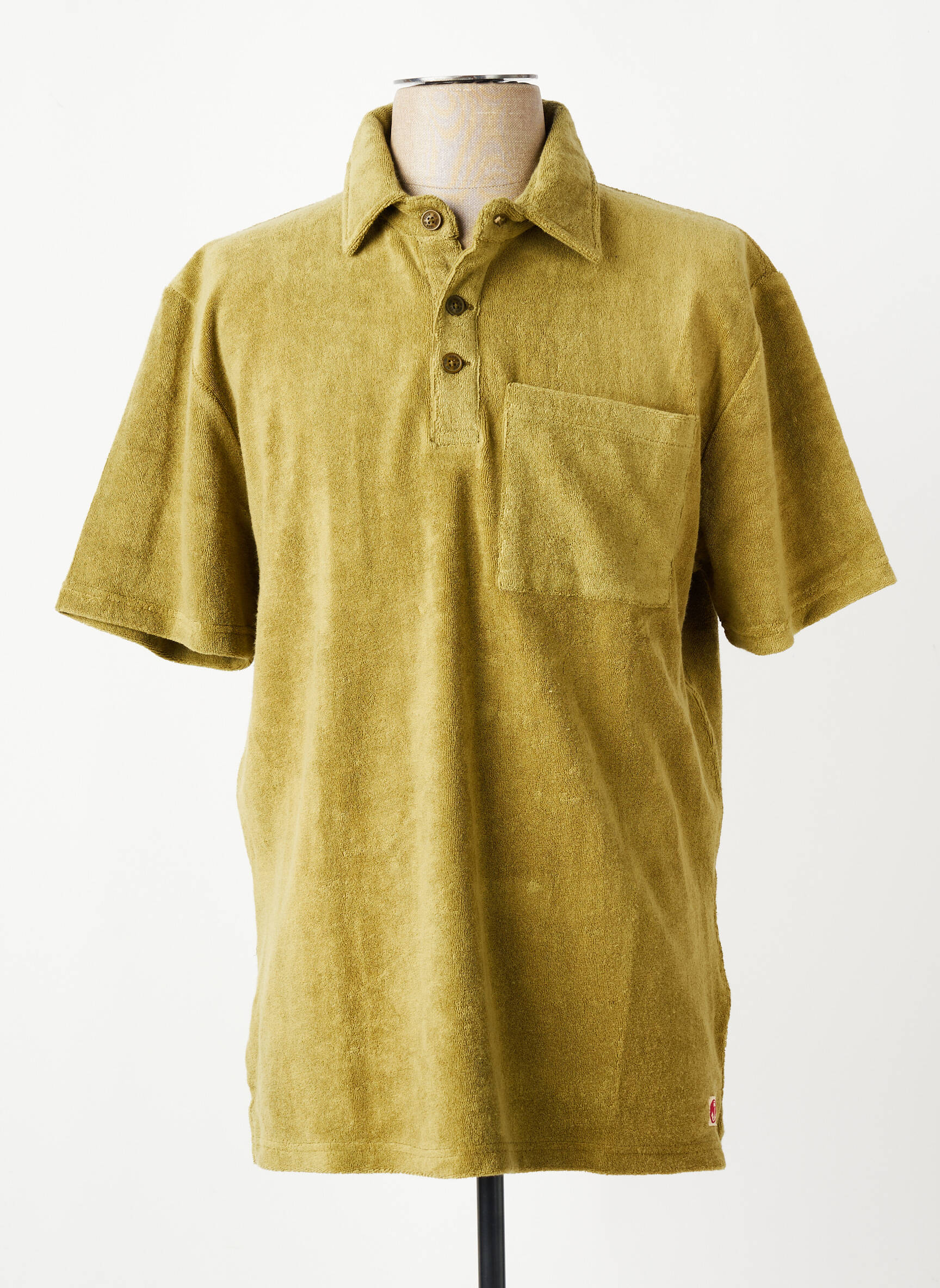 Polo tissage jersey manches courtes vert IRON AND RESIN homme