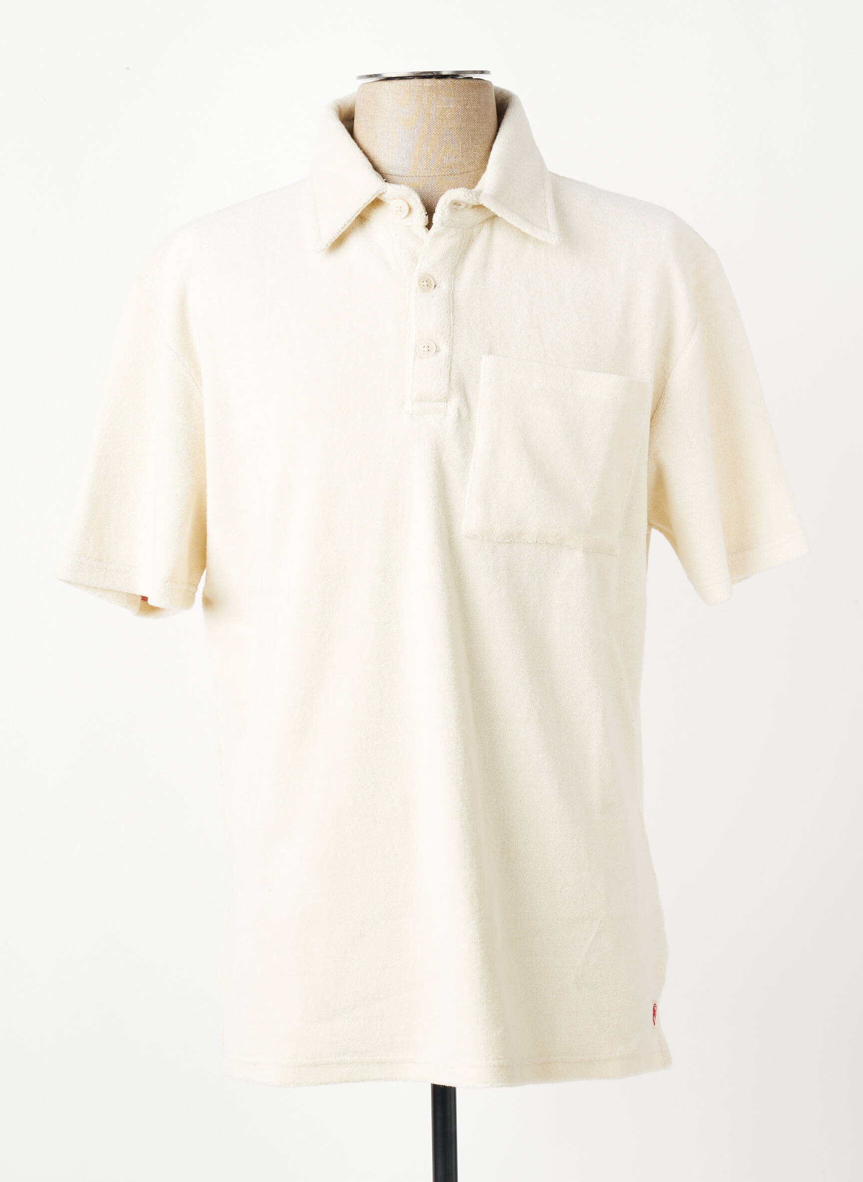Polo tissage jersey manches courtes beige IRON AND RESIN homme