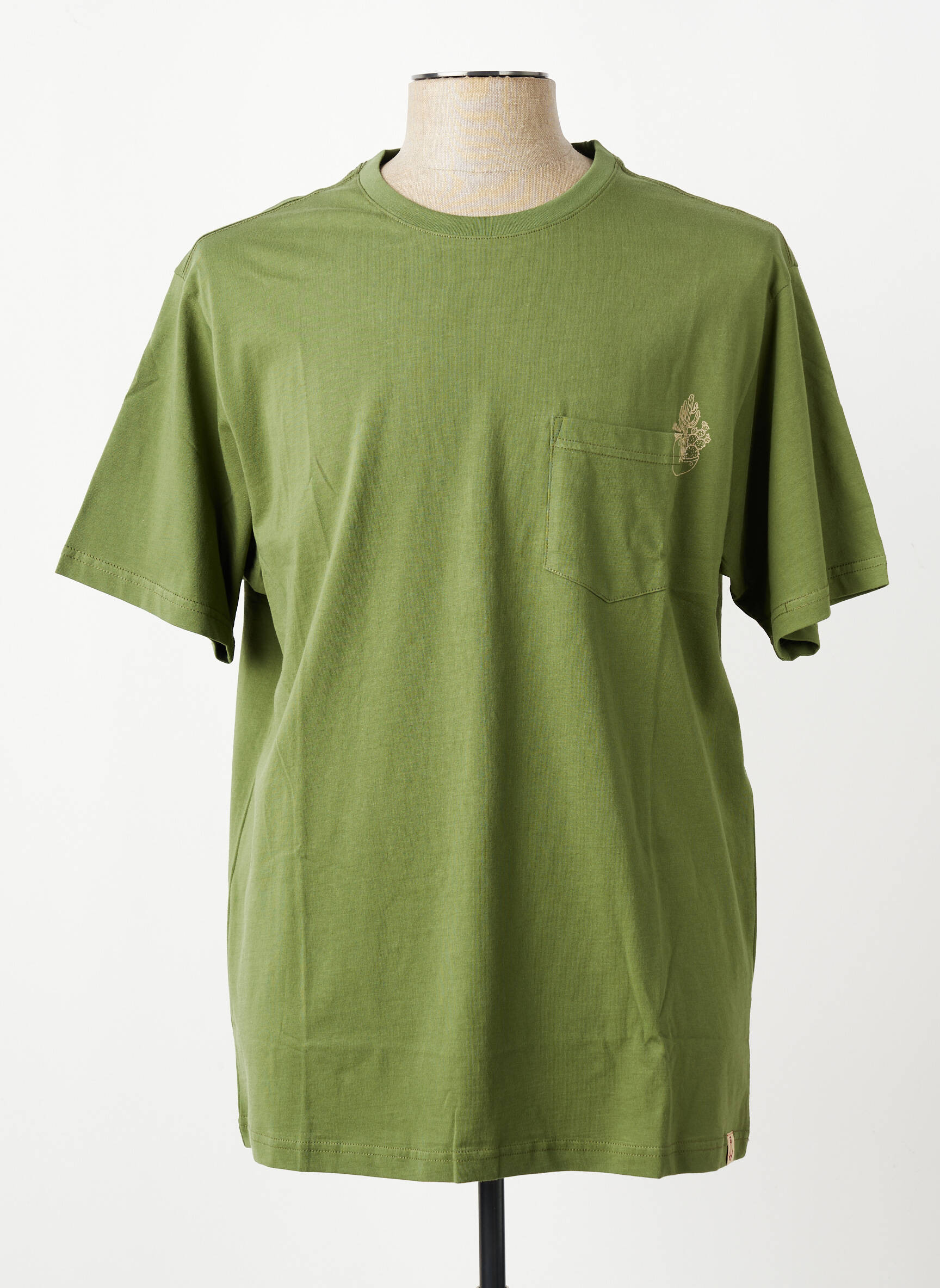 T-shirt coupe cintrée manches courtes vert IRON AND RESIN homme