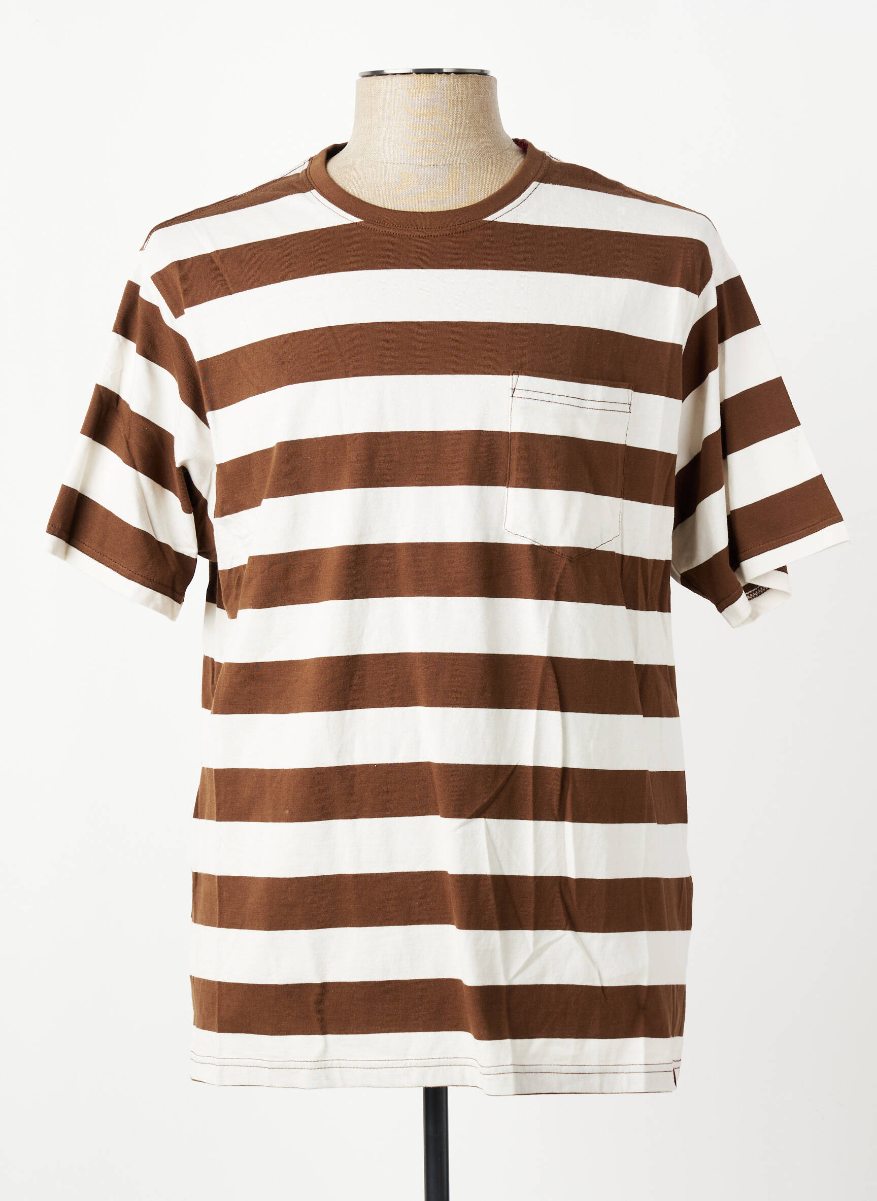 T-shirt coupe cintrée manches courtes marron IRON AND RESIN homme