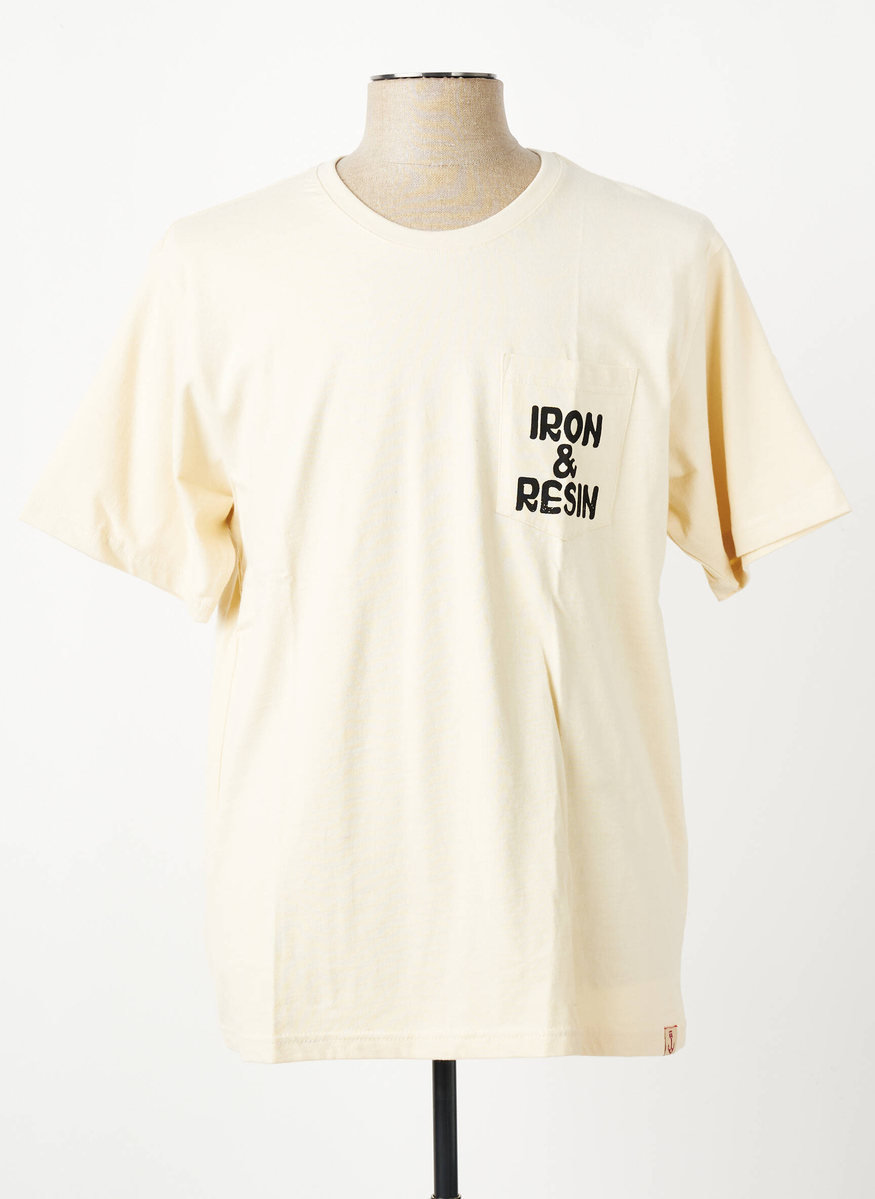 T-shirt coupe cintrée manches courtes beige IRON AND RESIN homme