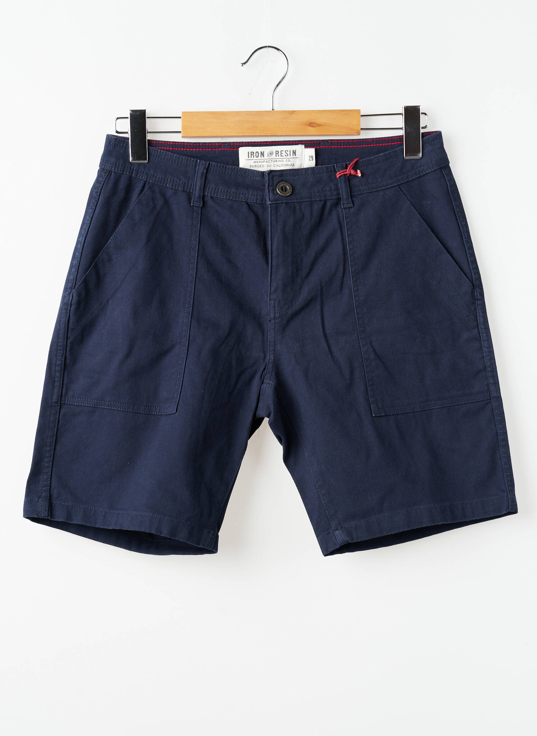 Bermuda taille à pinces taille normale bleu IRON AND RESIN homme