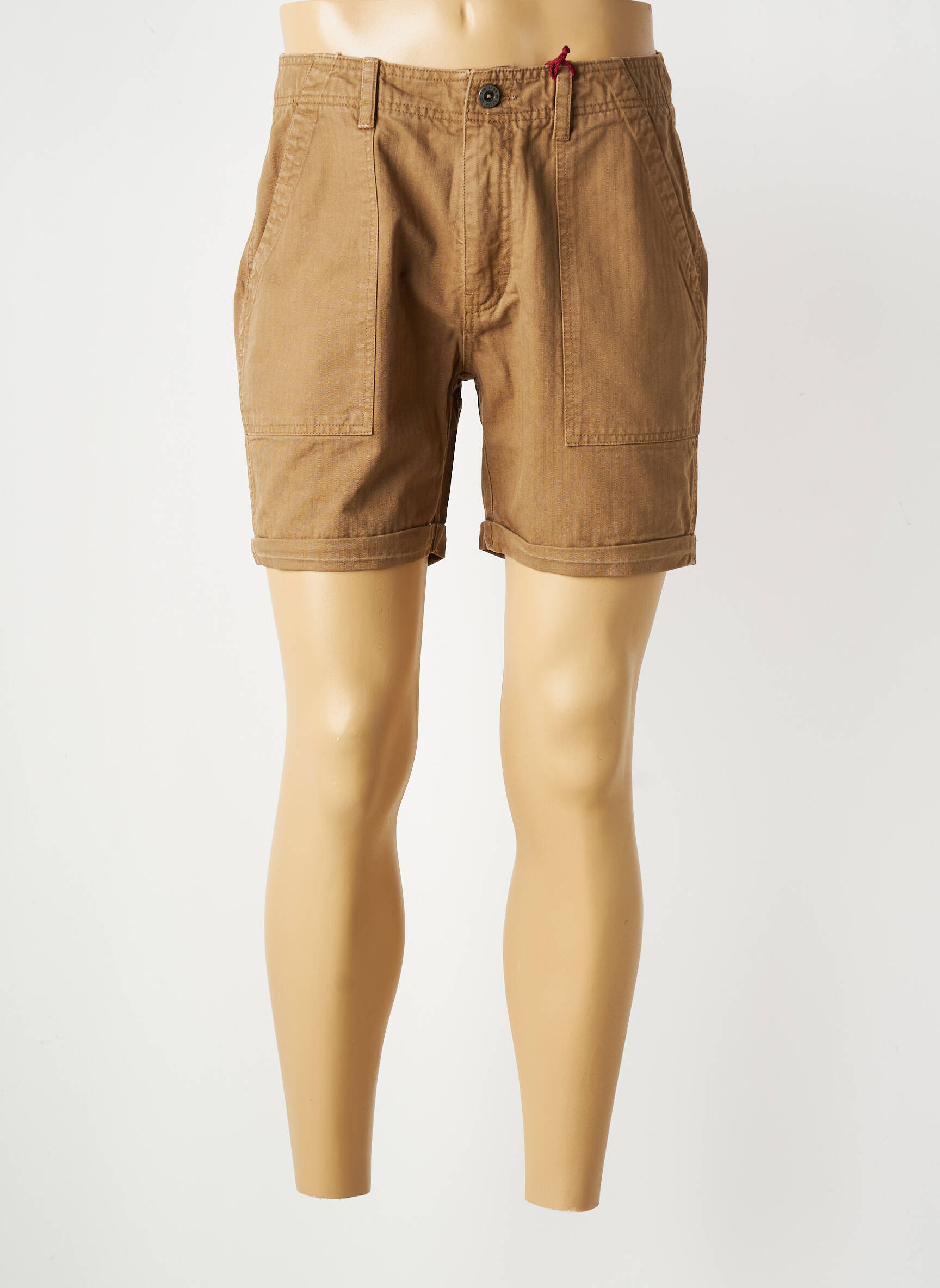 Short tissage popeline taille normale marron IRON AND RESIN homme