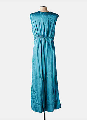 Robe longue sans manche sans manche bleu LA FEE MARABOUTEE femme