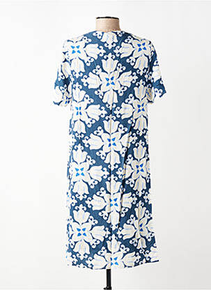 Robe courte manches courtes manches courtes bleu SIGNE NATURE femme
