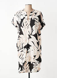 Robe mi-longue manches courtes manches courtes noir LA FEE MARABOUTEE femme