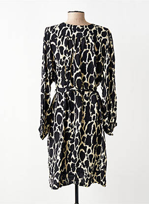 Robe courte manches longues manches longues noir LA FEE MARABOUTEE femme