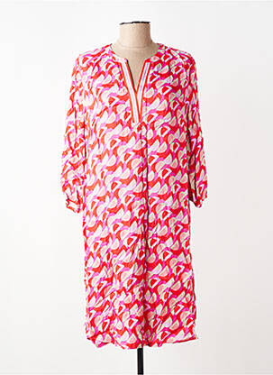 Robe courte coupe fluide manches 3/4 rouge BETTY BARCLAY femme