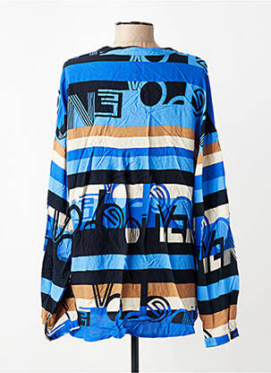 Blouse tissage popeline manches longues bleu BETTY BARCLAY femme