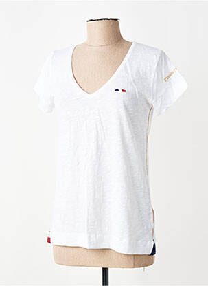 T-shirt col v manches courtes blanc LA MARINIÈRE FRANÇAISE femme