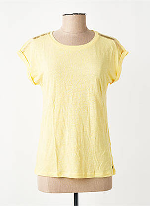 T-shirt stretch manches courtes jaune GARCIA femme