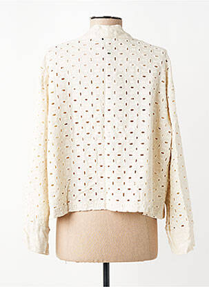 Veste casual coupe droite beige LA FEE MARABOUTEE femme