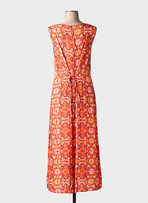 Robe longue imprimé fantaisie sans manche rouge LA FÉE ATELIER BY LA FÉE MARABOUTÉE femme