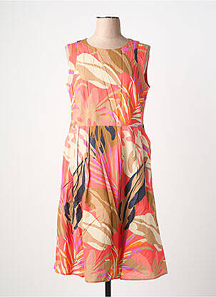 Robe mi-longue imprimé fantaisie sans manche orange BETTY BARCLAY femme