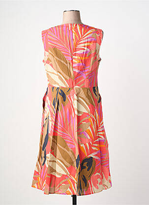 Robe mi-longue imprimé fantaisie sans manche orange BETTY BARCLAY femme