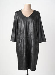 Robe mi-longue manches 3/4 manches 3/4 noir SIGNE NATURE femme