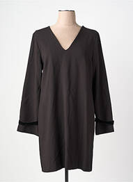 Robe courte fermeture zippée au dos manches longues noir LA FEE MARABOUTEE femme