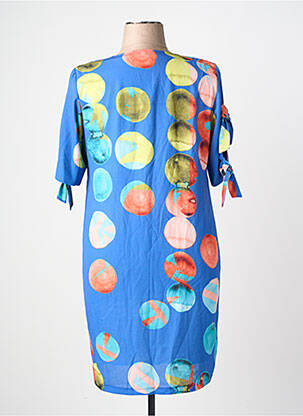 Tunique manches courtes tissage crêpe bleu SIGNE NATURE femme