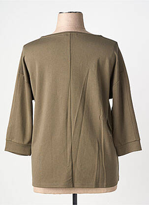 Pull coupe droite manches 3/4 vert BETTY BARCLAY femme