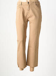 Jeans coupe droite stretch taille normale marron LA FEE MARABOUTEE femme