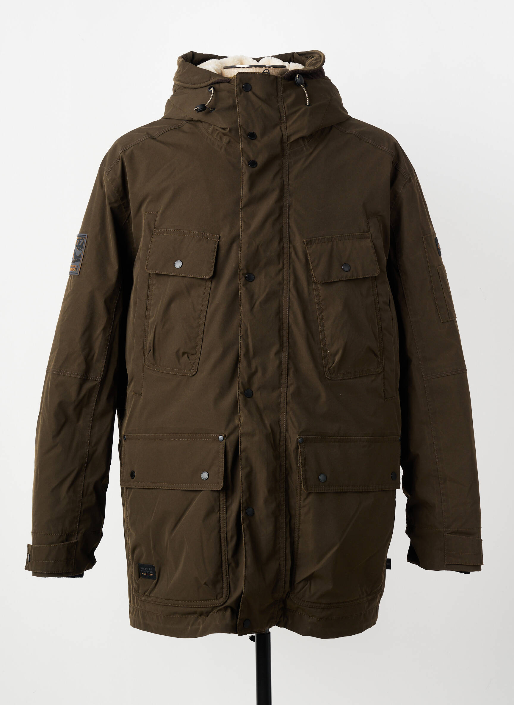 Parka finition intérieure doublure satiné a capuche vert CAMEL ACTIVE homme