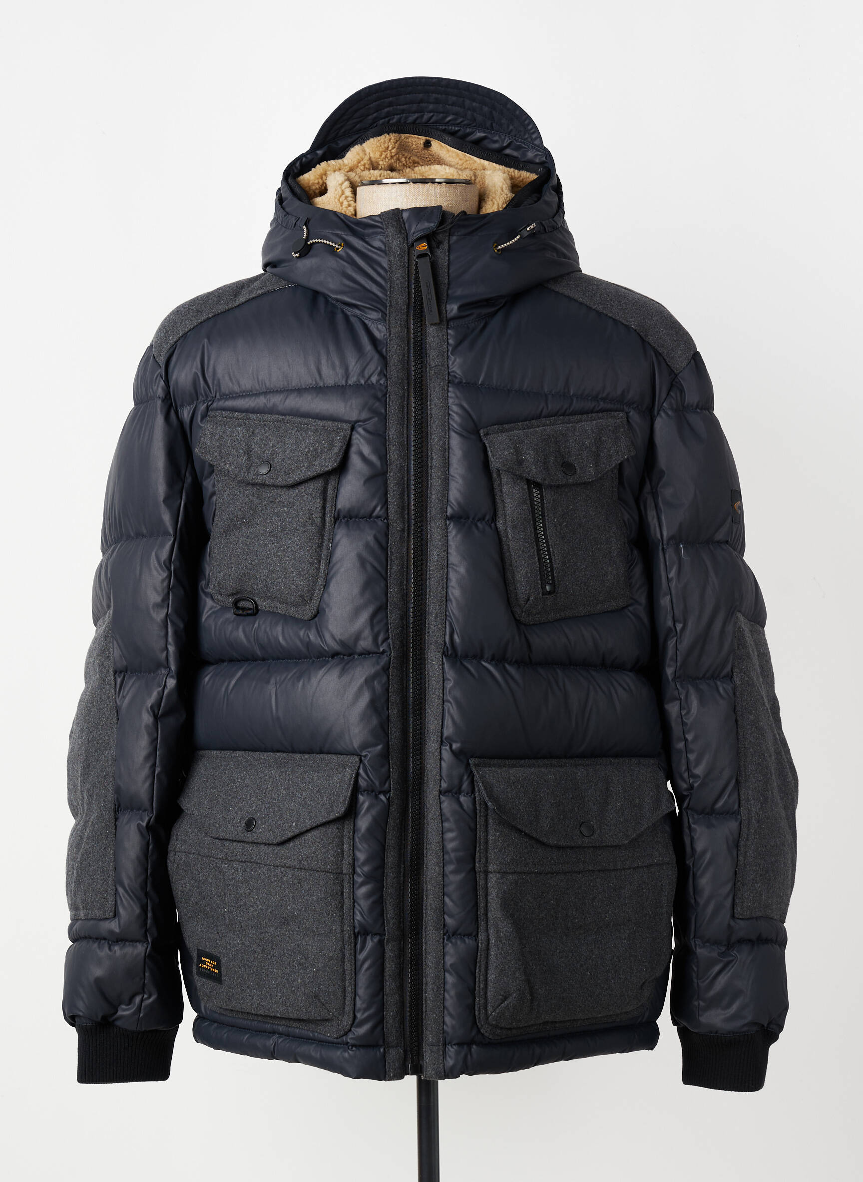 Doudoune manches longues a capuche gris CAMEL ACTIVE homme