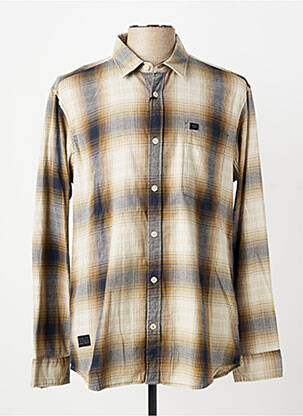 Chemise manches longues imprimé écossais marron CAMEL ACTIVE homme