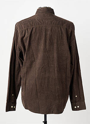 Chemise manches longues coupe cintrée marron fonce CAMEL ACTIVE homme