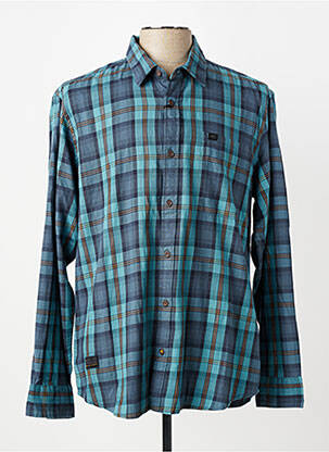 Chemise manches longues imprimé écossais bleu CAMEL ACTIVE homme