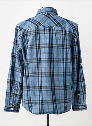 Chemise manches longues imprimé écossais bleu CAMEL ACTIVE homme