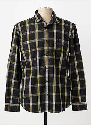 Chemise manches longues imprimé carreaux noir CAMEL ACTIVE homme