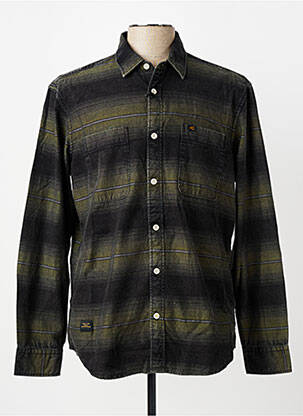 Chemise manches longues imprimé écossais vert CAMEL ACTIVE homme