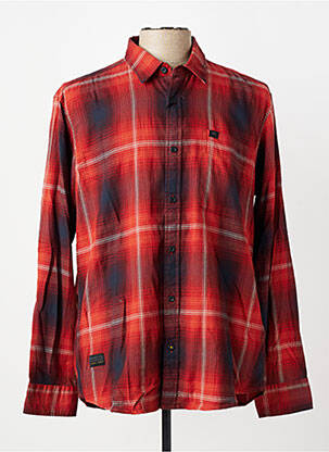 Chemise manches longues imprimé écossais orange CAMEL ACTIVE homme