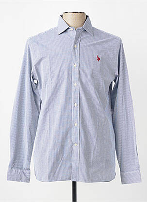 Chemise manches longues coupe cintrée bleu U.S. POLO ASSN homme