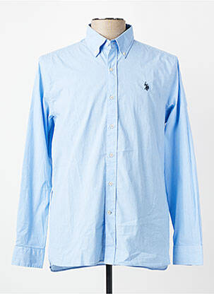 Chemise manches longues coupe cintrée bleu U.S. POLO ASSN homme