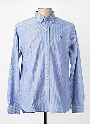 Chemise manches longues coupe cintrée bleu U.S. POLO ASSN homme