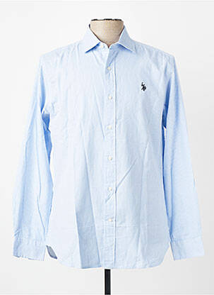 Chemise manches longues coupe cintrée bleu U.S. POLO ASSN homme