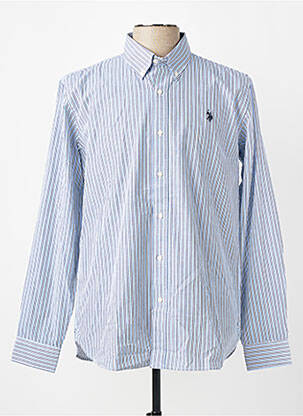 Chemise manches longues coupe cintrée bleu U.S. POLO ASSN homme