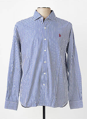 Chemise manches longues coupe cintrée bleu U.S. POLO ASSN homme
