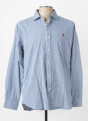 Chemise manches longues coupe cintrée bleu U.S. POLO ASSN homme